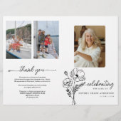 Augustus Geboortemaand Bloemenbegrafenisprogramma Flyer (Voorkant)