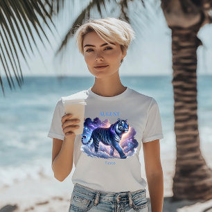 Augustus Geboortemaand Spirit Animal Tiger Gift - T-shirt