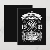 Augustus Geschenk | 1983 De Geboorte Van De Legend Kaart (Voorkant / Achterkant)