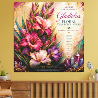 Augustus Gladiolus Bloem Bewustzijn™ Extra Groot Canvas Afdruk