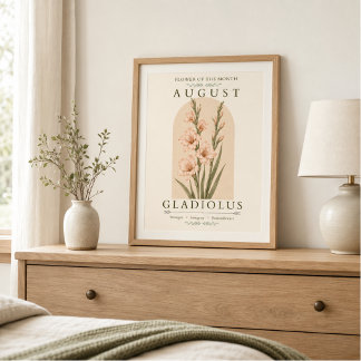 Augustus Gladiolus Geboortebloem Poster