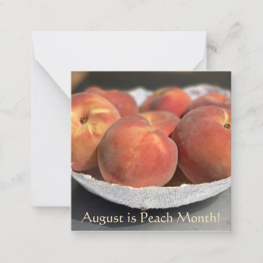 Augustus is Peach Maand! Notitiekaartje (Voorkant)