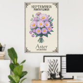 Augustus maand bloem poster (Thuiskantoor)