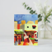 Augustus Macke artwork, Markt in Algiers Briefkaart (Staand voorkant)