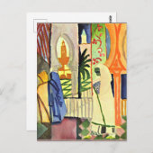 Augustus Macke-illustratie in de tempelzaal Briefkaart (Voorkant / Achterkant)