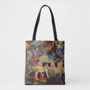 Augustus Macke Landschap met koeien en kameel Draagtas