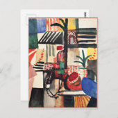 Augustus Macke, Man met Donkey Briefkaart (Voorkant / Achterkant)