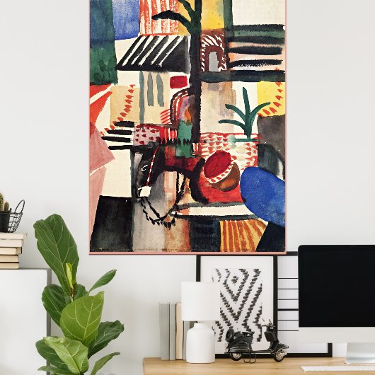 Augustus Macke, Man met Donkey Poster (Thuiskantoor)