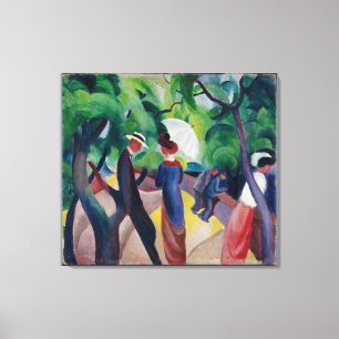 augustus Macke Promenade Canvas Afdruk