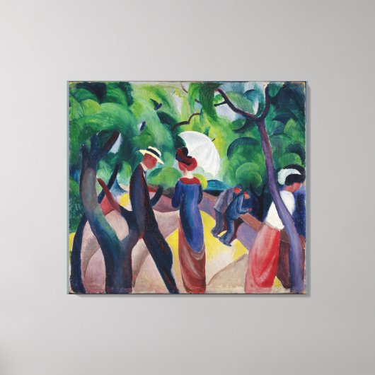  augustus Macke Promenade Canvas Afdruk (Voorkant)