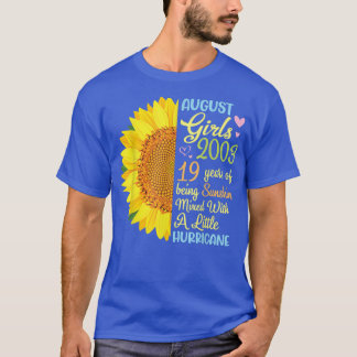 Augustus meisjes 2003 19 jaar zonneschijn vermengd t-shirt