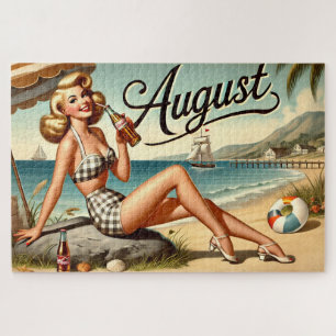 Augustus Retro Strand Pin-Up Meisje Sfeer Legpuzzel