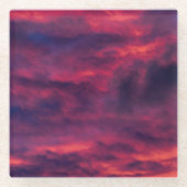 augustus rood glazen onderzetter (Voorkant)