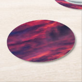 augustus rood ronde kartonnen onderzetter (Gebogen)