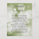 Augustus verjaardag geboortesteen Peridot Briefkaart (Voorkant)