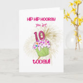 aujourd'hui carte d'anniversaire du petit gâteau (Fleur jaune)