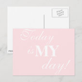 "Aujourd'hui, c'est MA journée !" Carte postale mo (Devant / Derrière)