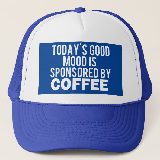 Aujourd'hui est commandité par un café, casquette (Devant)