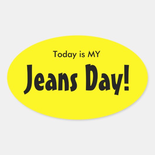 Aujourd'hui est MY Jeans Stickers Jeans Day - Jaun (Devant)