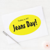 Aujourd'hui est MY Jeans Stickers Jeans Day - Jaun (Enveloppe)