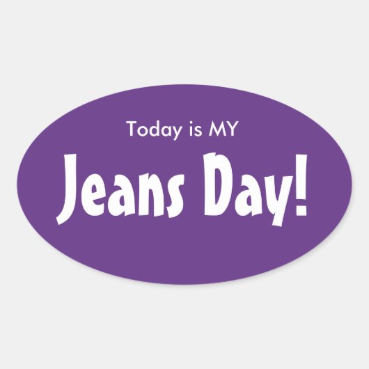 Aujourd'hui est MY Jeans Stickers Jeans Day - viol (Devant)