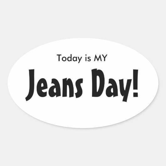 Aujourd'hui est MY Jeans Stickers Jeans Day - Whit (Devant)