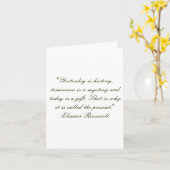 Aujourd'hui est un cadeau carte blanche (Fleur jaune)