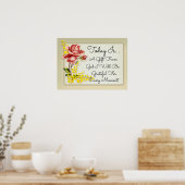 Aujourd'hui est un cadeau de God Poster (Cuisine)