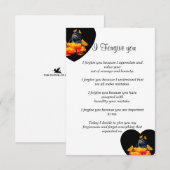 aujourd'hui, je vous pardonne la carte des billets (Devant / Derrière)