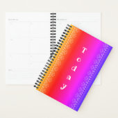 Aujourd'hui Rainbow Lace Motif Boho Planner (Devant avec enveloppe)