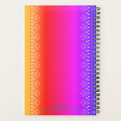 Aujourd'hui Rainbow Lace Motif Boho Planner (Dos)