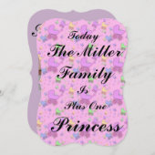 Aujourd'hui une princesse est née Faire-part (Devant / Derrière)