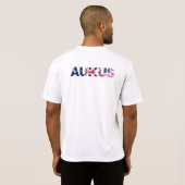 AUKUS AU UK US Security Pact Alliance Flags T-shirt (Achterkant volledig)