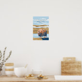 Aulavik National Park Canada Musk Ox Poster (Keuken)
