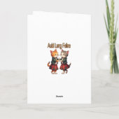 Auld Lang Feline Orange Cats Danser Carte de voeux (Dos)
