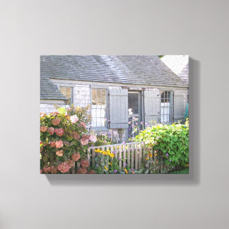 Auld Lang Syne Nantucket Cottage Canvas Afdruk