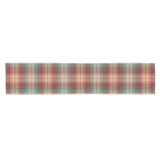 Auld Scotland Tartan Plaid Pattern Korte Tafelloper (Horizontaal)