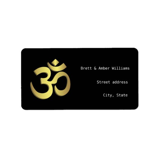 Aum étiquette de adresse (Devant)