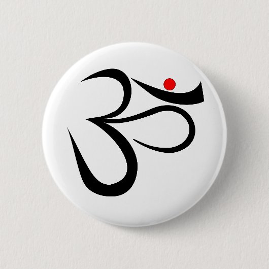 AUM RONDE BUTTON 5,7 CM (Voorkant)