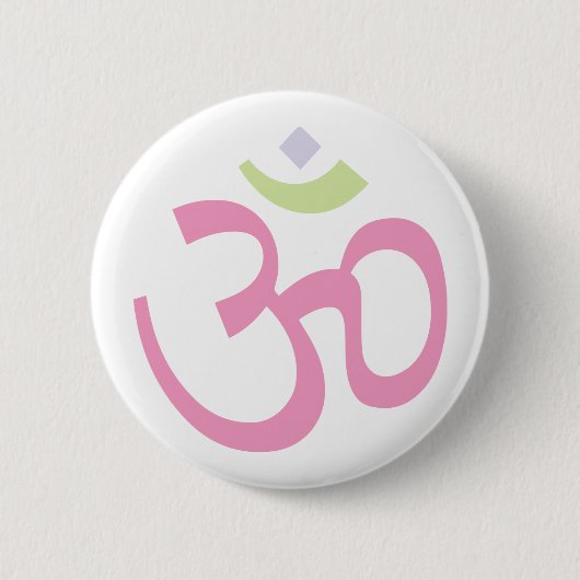 Aum-teken Ronde Button 5,7 Cm (Voorkant)