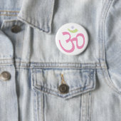 Aum-teken Ronde Button 5,7 Cm (In situ)