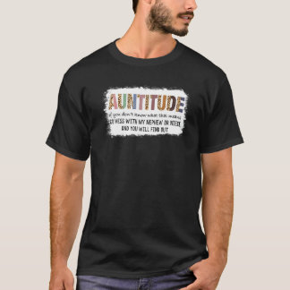 Aun for Women Auntitude Leopard Nephew Niece T-shirt