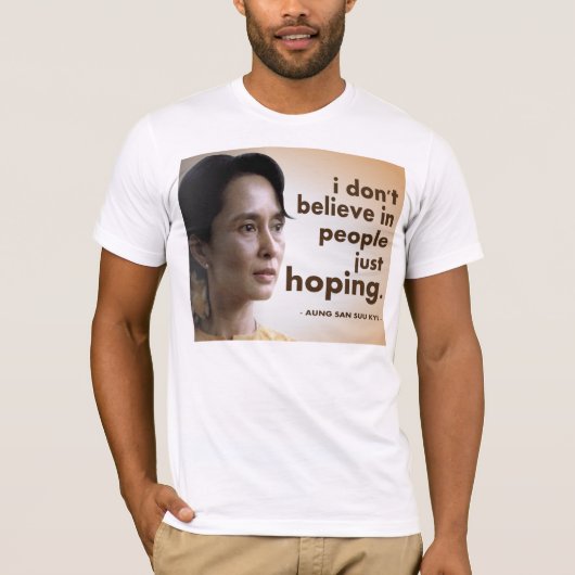 Aung san suu kyi citeert t-shirt (Voorkant)