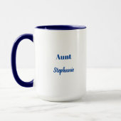 Aunt Aangepaste naam Weddings Blue White Gift Mok (Links)