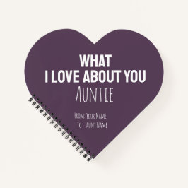 Aunt Gifts Auntie Cool Unique Modern Heart Notitieboek