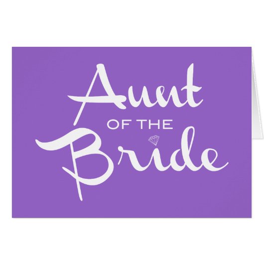 Aunt of Bride White on Purple (Devant horizontal)
