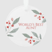 Aunt Photo Christmas Ornament - "Best Aunt Ever" (dos)