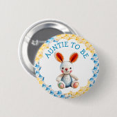 Aunt to Be | Boy's Baby Shower Ronde Button 5,7 Cm (Voorkant /achterkant)