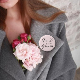 Aunt van de Groom Wedding Bridal Party Button