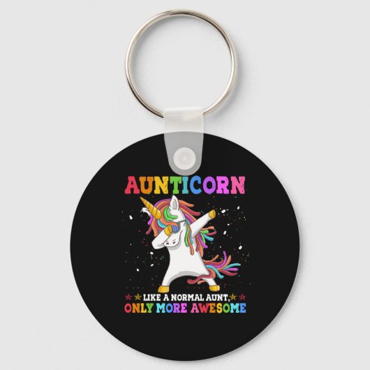 Aunticorn als een alleen Geweldige tante Sleutelhanger (Voorkant)